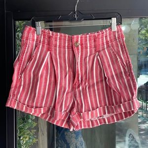 AE red and white stripe shorts